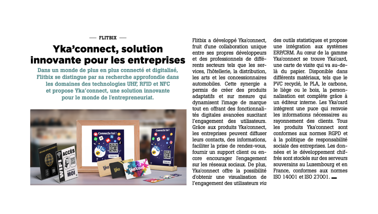 Ykaconnect dans le magazine Merkur de la Chambre de Commerce Luxembourg - Mars/Avril 2024